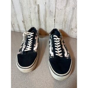 Vans Vintage Floral blue graphite old‎ skool size 9.5